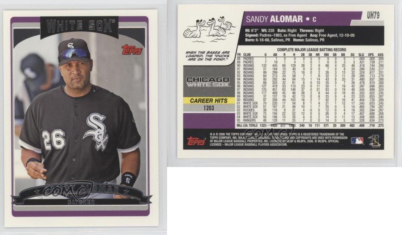 2006 Topps Update Sandy Alomar Jr #UH79 - Bild 3 von 4