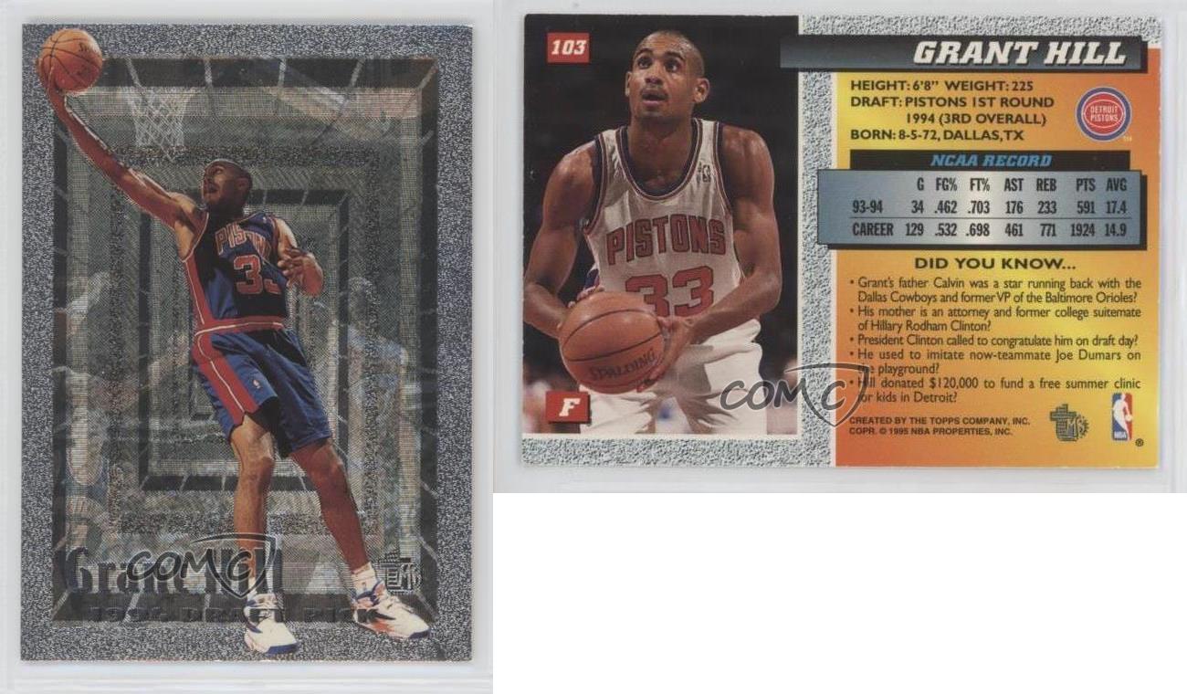 1994-95 Stadium Club Basketball Rack Pack w/ Grant Hill Rookie showing on Bottom 