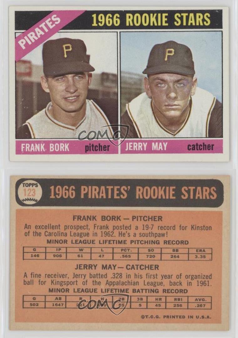 1966 Topps 1966 Rookie Stars Frank Bork achats Jerry May #123