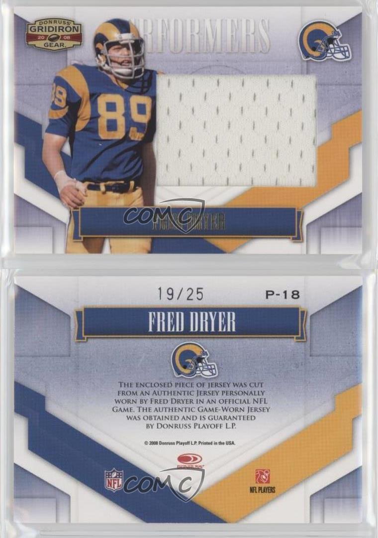 Donruss Gridiron Gear Performers 2008 Jumbo Swatch/25 Fred Dryer #P-18 - Imagen 3 de 4