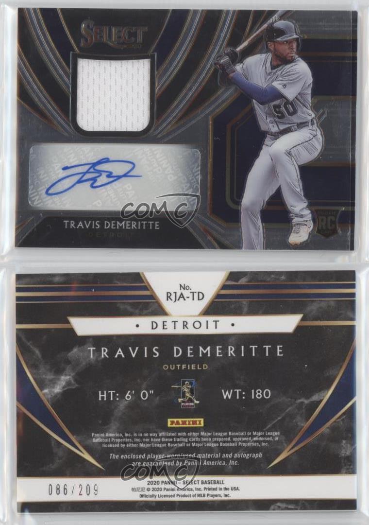 2020 PANINI SELECT TRAVIS DEMERITTE ROOKIE JERSEY RELIC DETROIT TIGERS