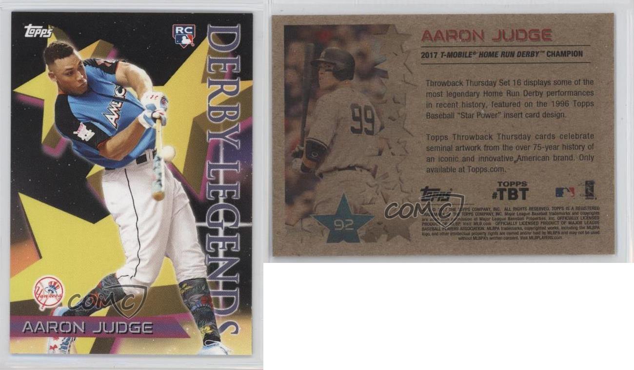 SP /606 Aaron Judge 2017 Topps Throwback Thursday 1978 Design RC Rookie #124 