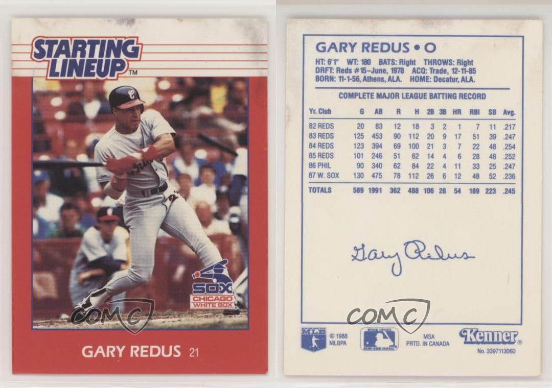 thumbnail 3  - 1988 Starting Lineup Cards Gary Redus