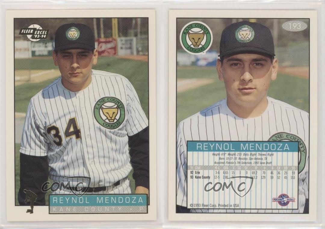 1993-94 Fleer Excel Rey Mendoza #193 Rookie RC - Picture 3 of 3