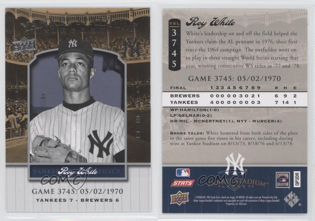 2008 Upper offres Deck Yankee Stadium Legacy Roy blanc #YSL3745