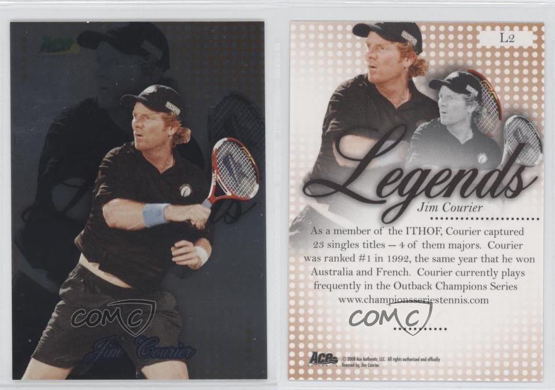 2008 Ace Authentic Matchpoint Dual #D1 Rafael Nadal Jim Courier Tennis Card