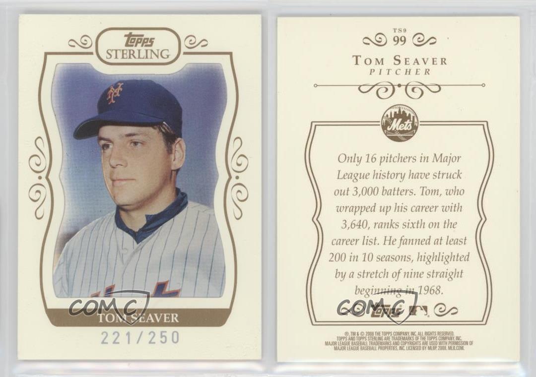2008 Topps Sterling Career Stats Tom Seaver /10 Game Used Jersey