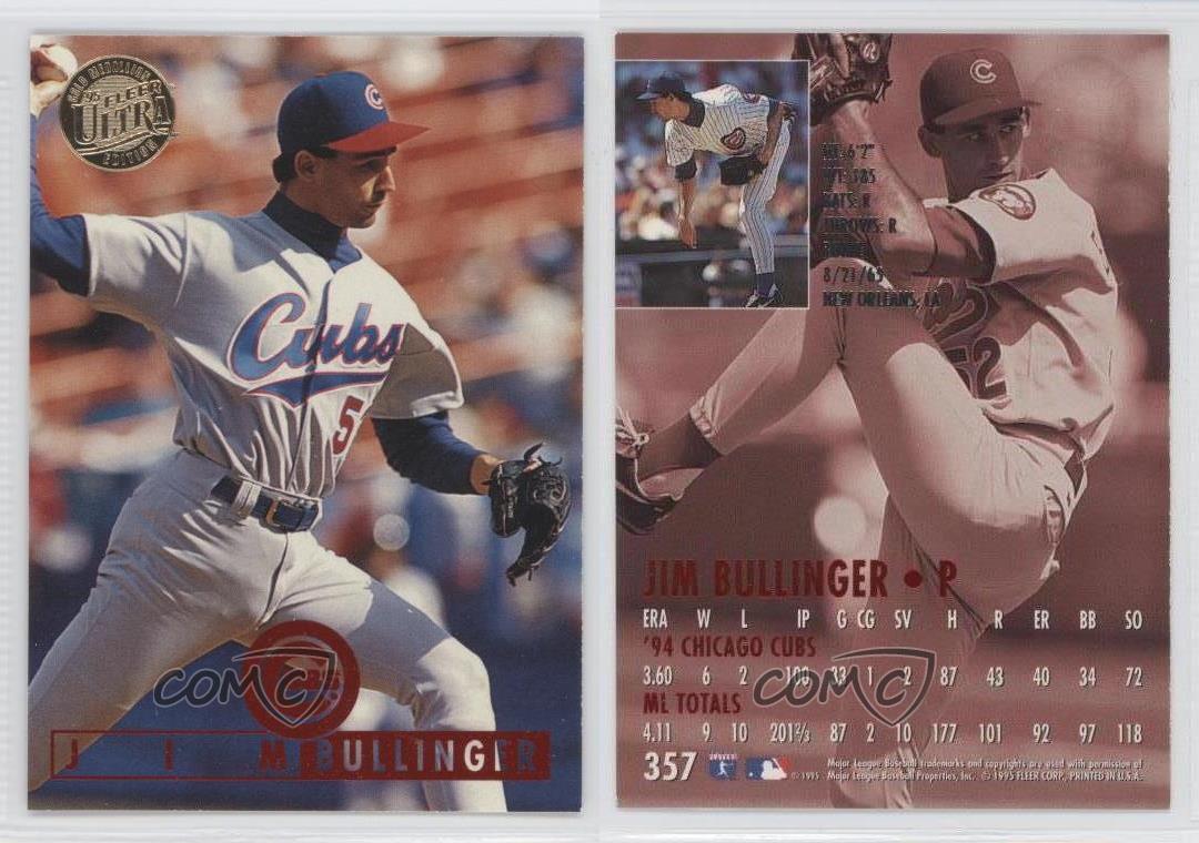 1995 Ultra #357 Jim Bullinger Chicago Cubs