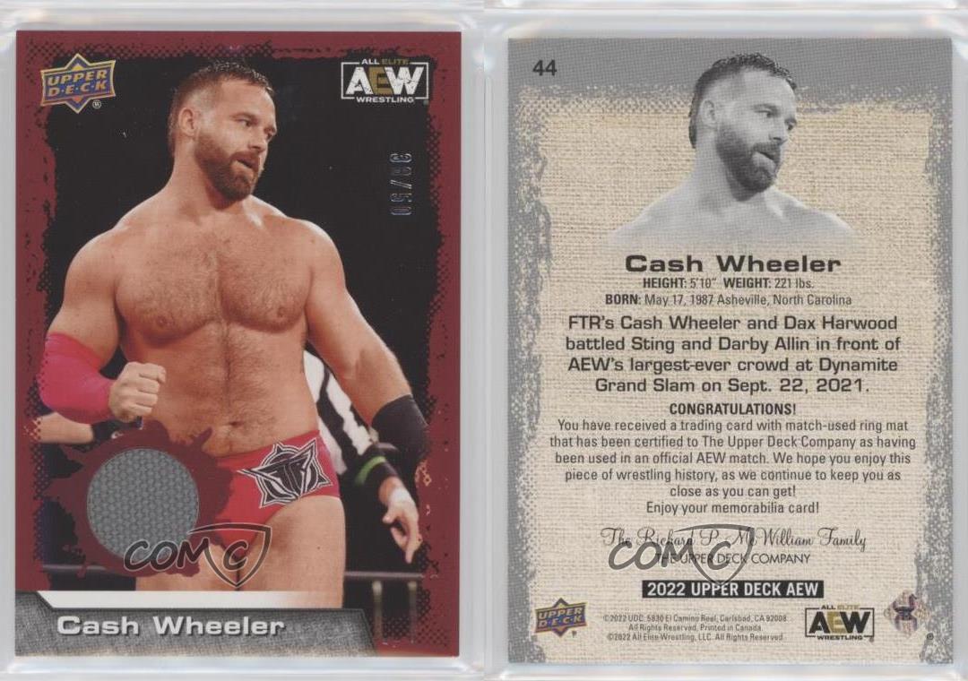 2022 AEW All Elite Wrestling Red Mat Relics /50 Dash Wilder Cash Wheeler #44