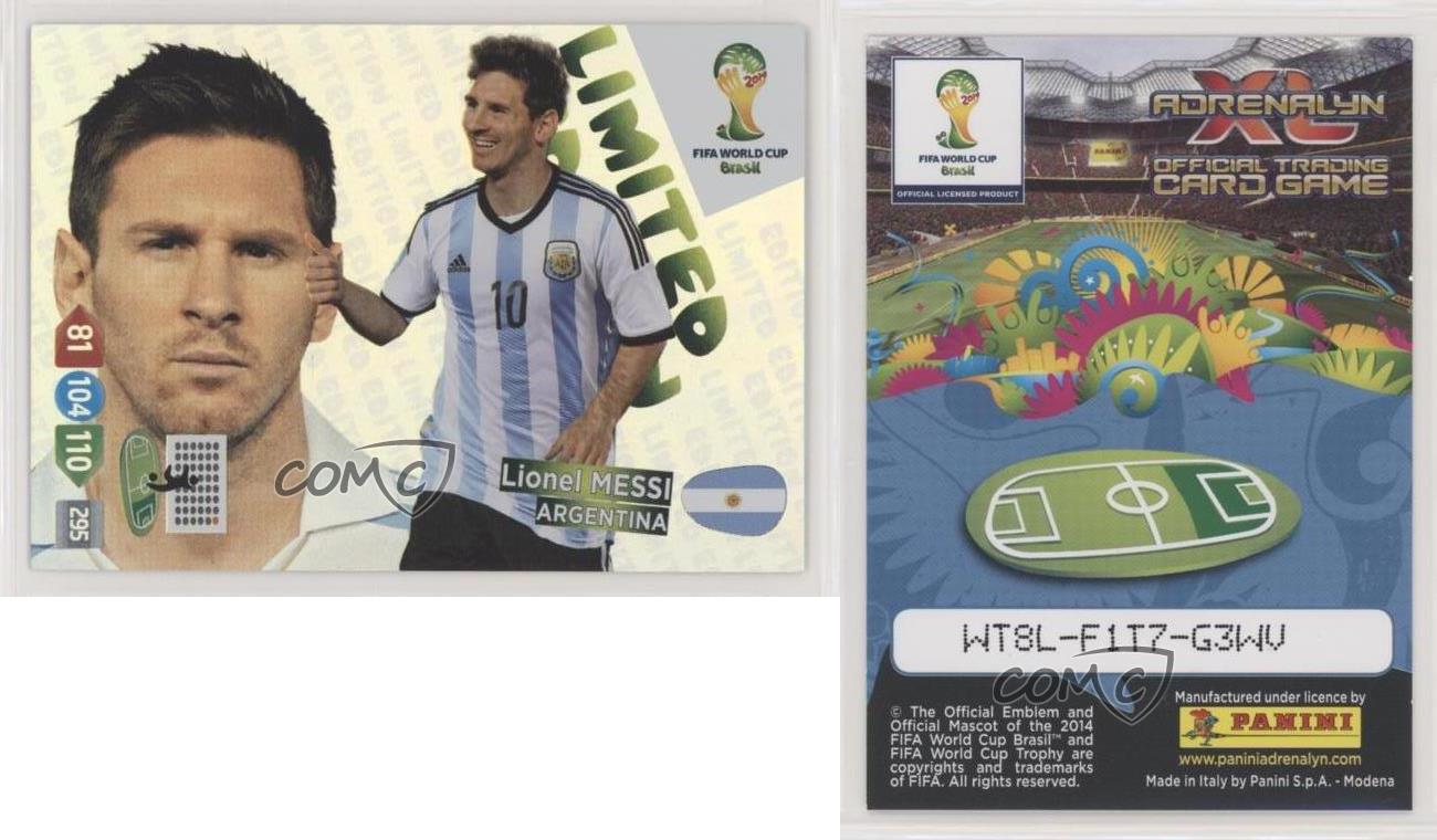 2014 Panini Adrenalyn XL FIFA World Cup Brazil Limited Edition Lionel Messi  | eBay