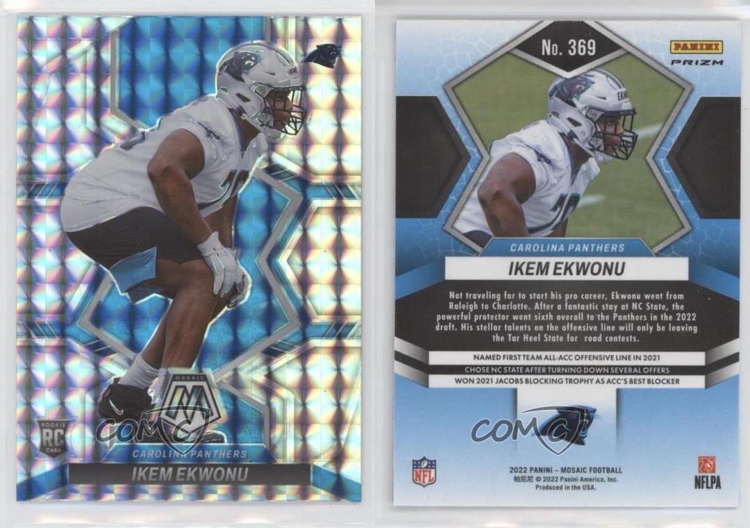 2022 Panini Mosaic #369 Ikem Ekwonu Green Mosaic Panthers