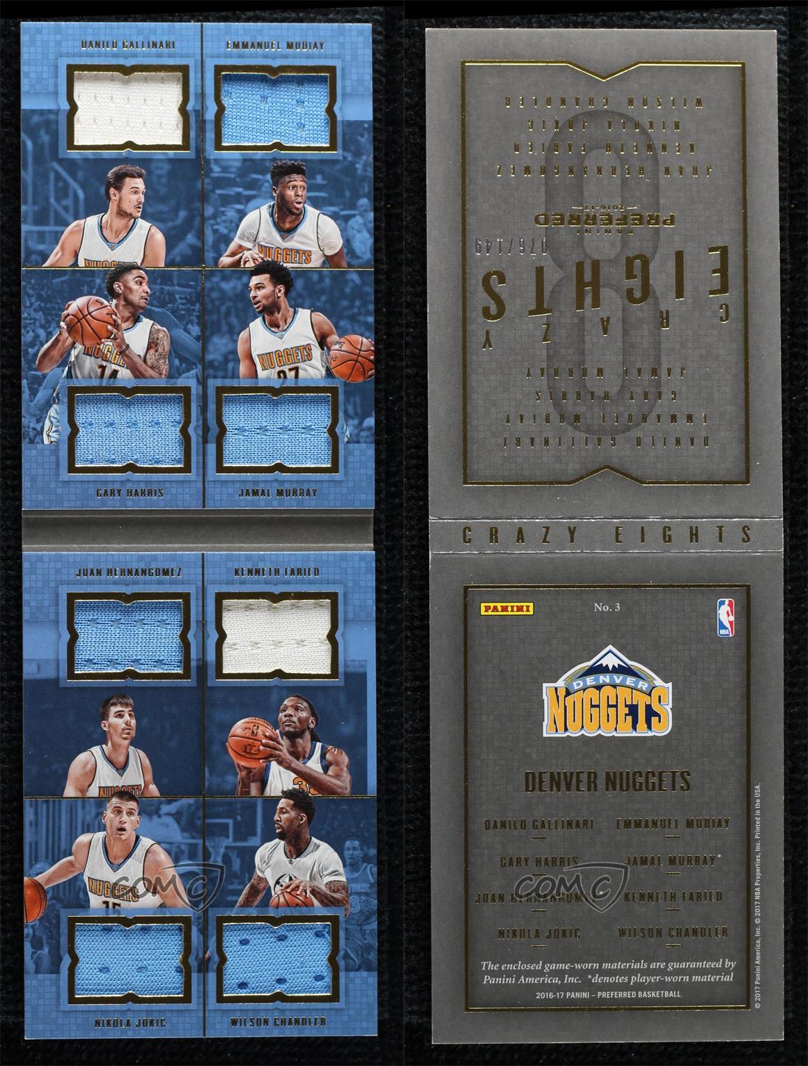 2016 Preferred Crazy Eights Booklets Danilo Gallinari Emmanuel Mudiay Rookie RC - Picture 3 of 3