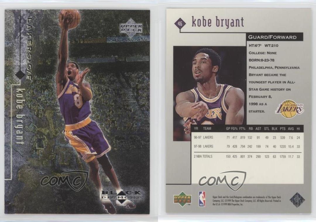 1998-99 Upper Deck Black Diamond Kobe Bryant #46 HOF | eBay