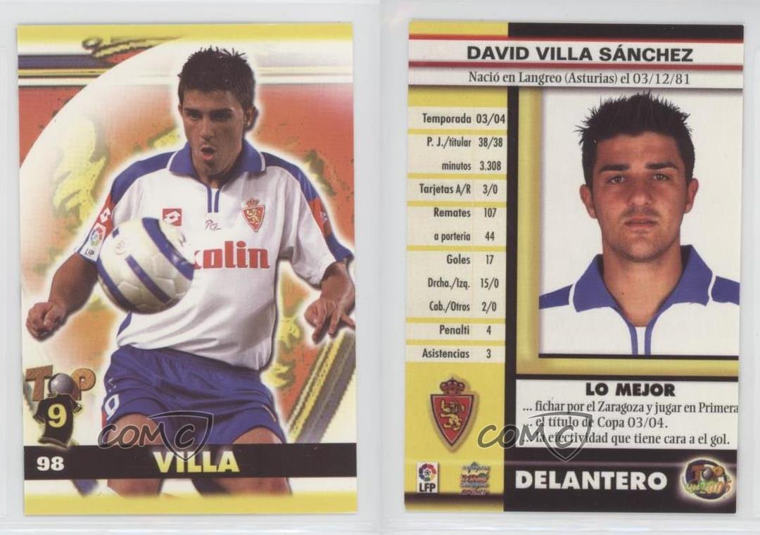 2004-05 Mundicromo Top Liga 2005 Top 9 David Villa #98 | eBay