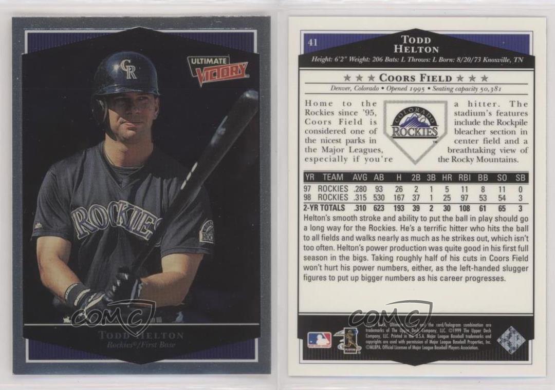 Ultimate Victory Todd Helton 1999 #41 patio - Imagen 3 de 4