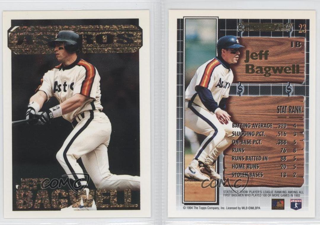 1994 Topps Black Gold 23 Jeff Bagwell Houston Astros Baseball Card eBay
