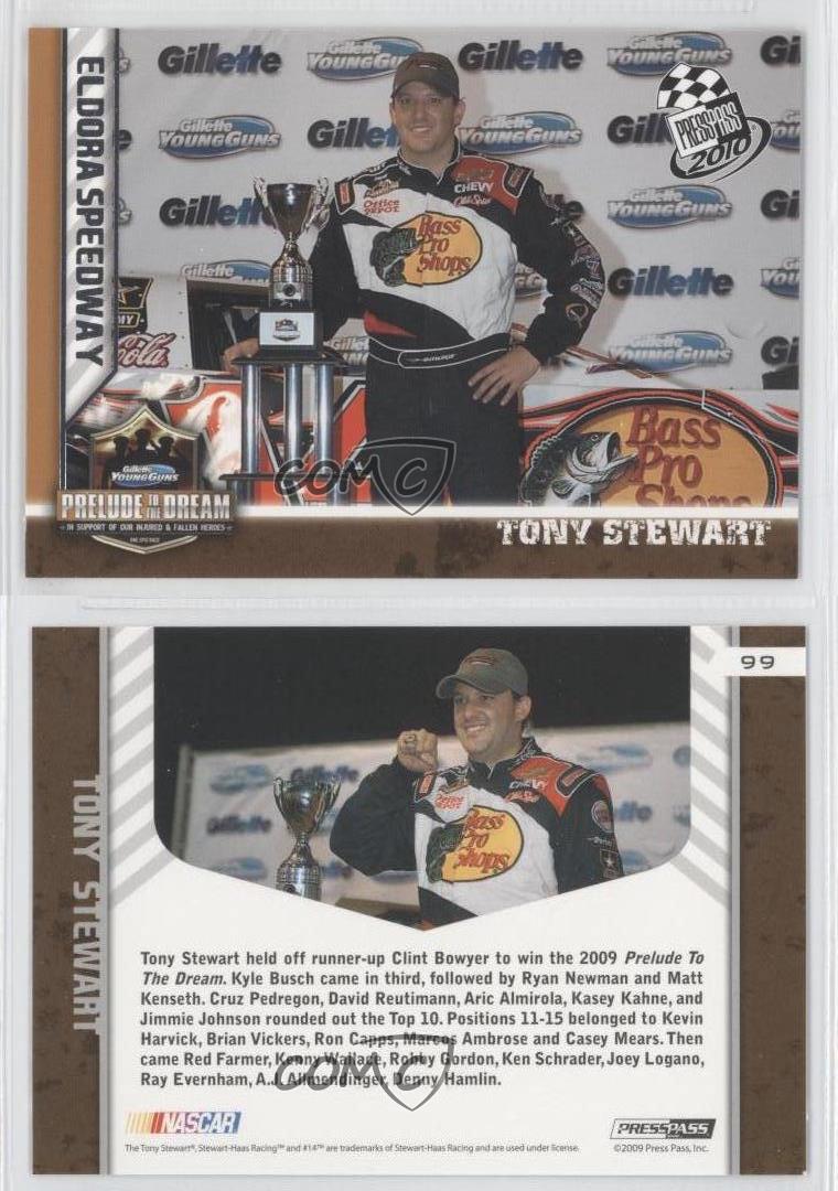2010 Press Pass Prelude To The Dream Tony Stewart #99 HOF - Picture 4 of 4