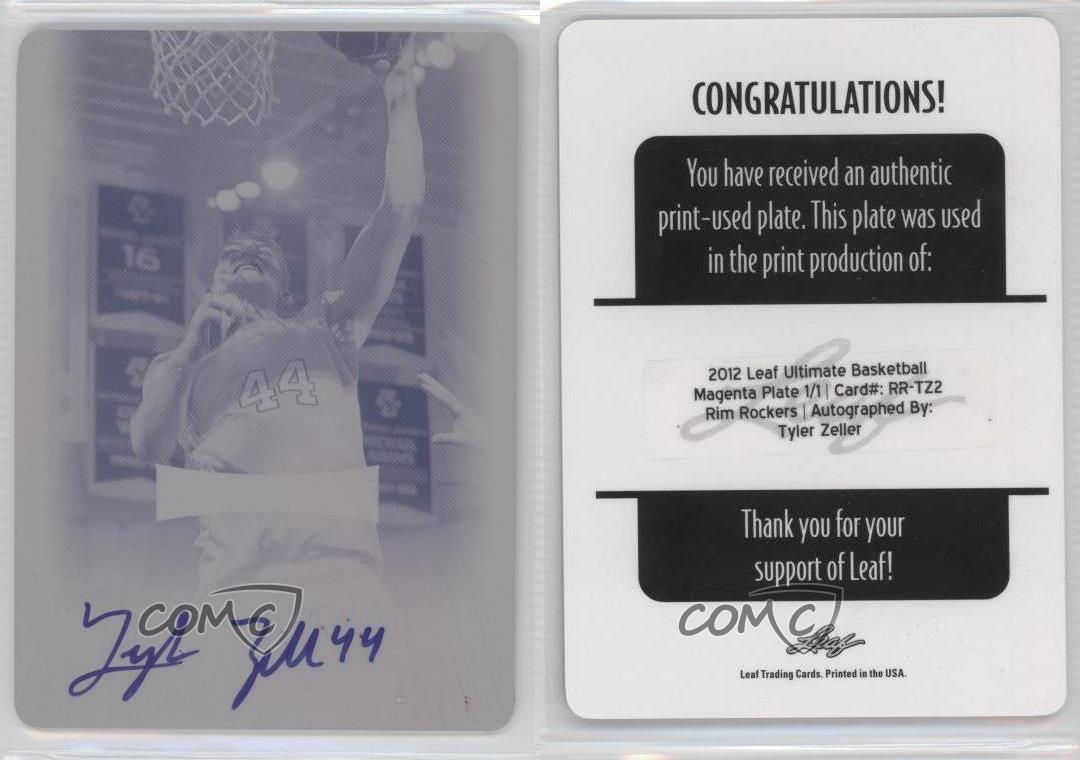 2012-13 Leaf Ultimate Base Autographs #BA-TZ2 Tyler Zeller Auto Basketball Card 
