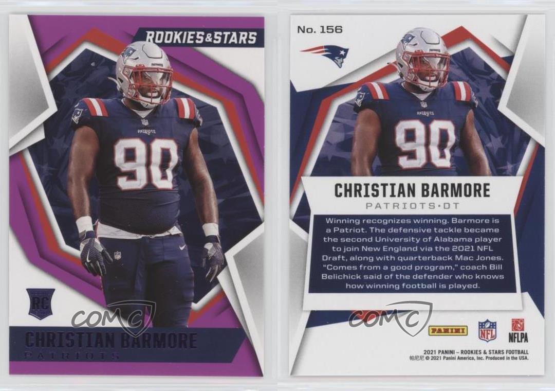 2021 Rookies and Stars Christian Barmore Rookie New England Patriots #156