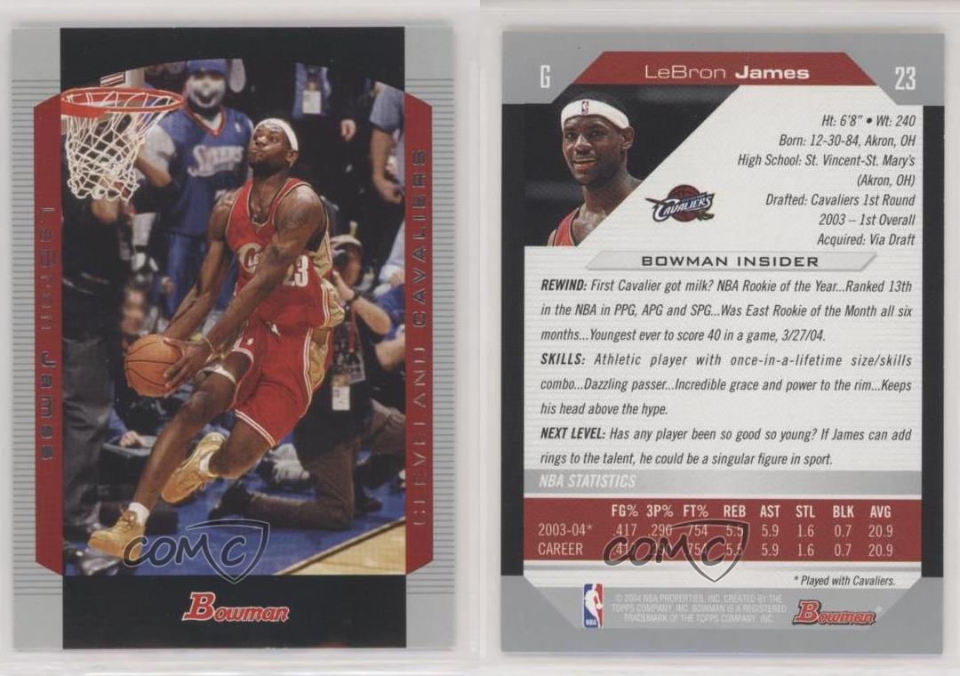 2004-05 Bowman Draft LeBron James #23 - Foto 4 di 7