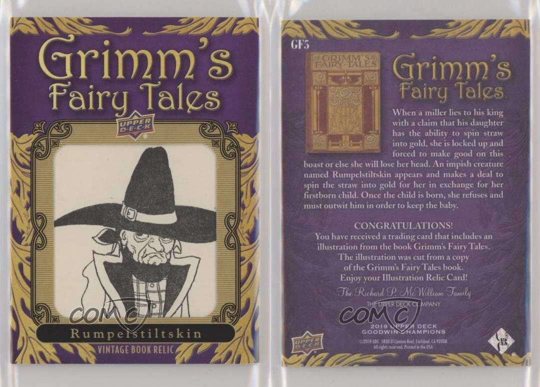 2019 UD Goodwin Champions GRIMM'S FAIRY TALES Book Cut Relic