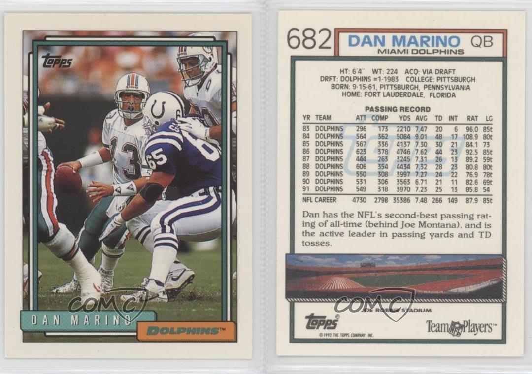 SALE/90%OFF】 トレーディングカード VINTAGE 1992 Topps Football #682 DAN MARINO, HOF, SGC 8, very clean ビンテージ1992 Toppsサッカー#682 Dan Marino Hof 8 とても清潔 sleepyhollowevents.com