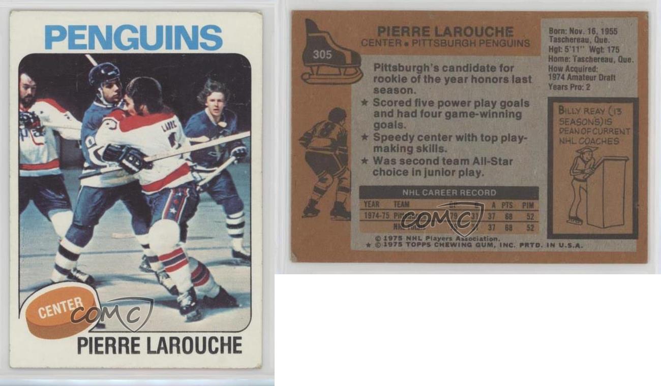 1975-76 Topps Pierre Larouche #305 Rookie RC