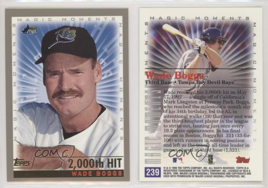 Topps Magic Moments Wade Boggs 2000 (hit 2000) #239 patio - Imagen 3 de 4