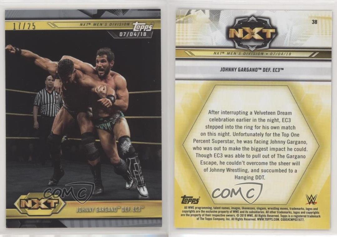 2019 Topps WWE NXT Silver /25 Johnny Gargano EC3 Def #38 | eBay