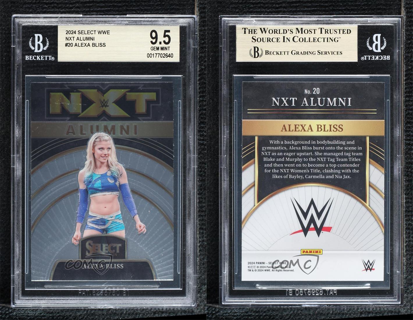 2024 Panini Select WWE NXT Alumni Alexa Bliss #20 BGS 9.5 GEM MINT - Picture 3 of 3