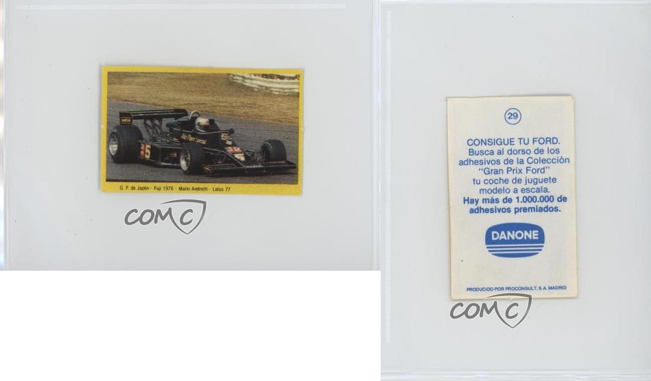 Autocollants Grand Prix Danone vente en gros 1985 Mario Andretti #29 HOF