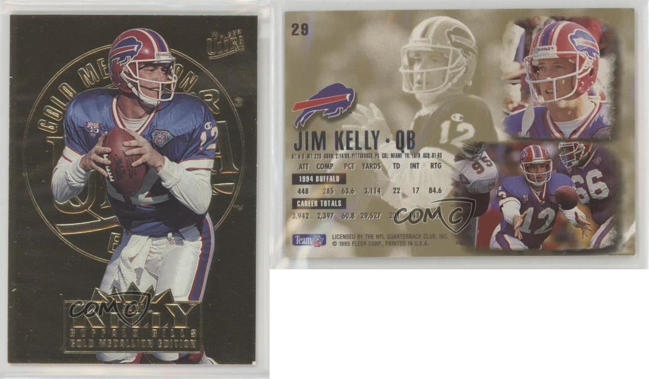 1995 Fleer Ultra Gold Medallion Jim Kelly #29 HOF - Picture 3 of 4