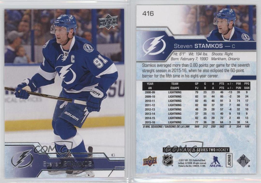 201617 Upper Deck 416 Steven Stamkos Tampa Bay Lightning Hockey Card