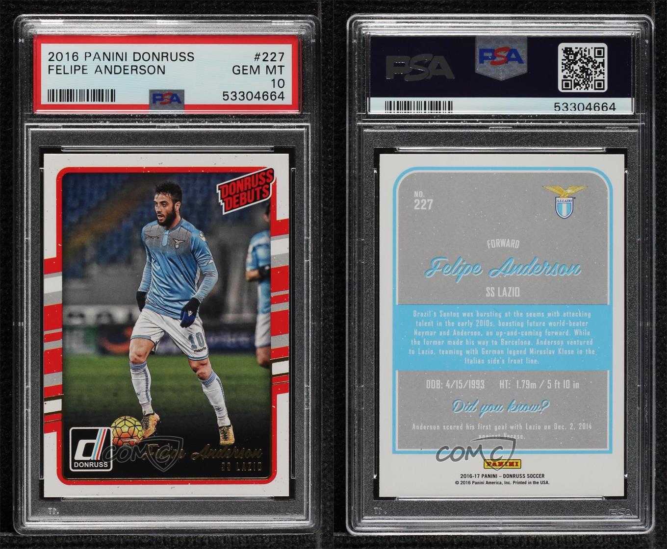 2016-17 Panini Donruss Debuts Christian Pulisic RC Rookie