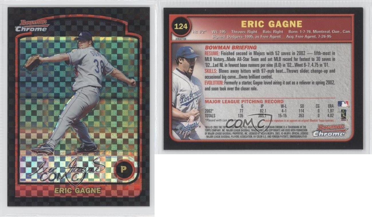  2003 Chrome #124 Eric Gagne NM-MT Dodgers : Collectibles & Fine  Art