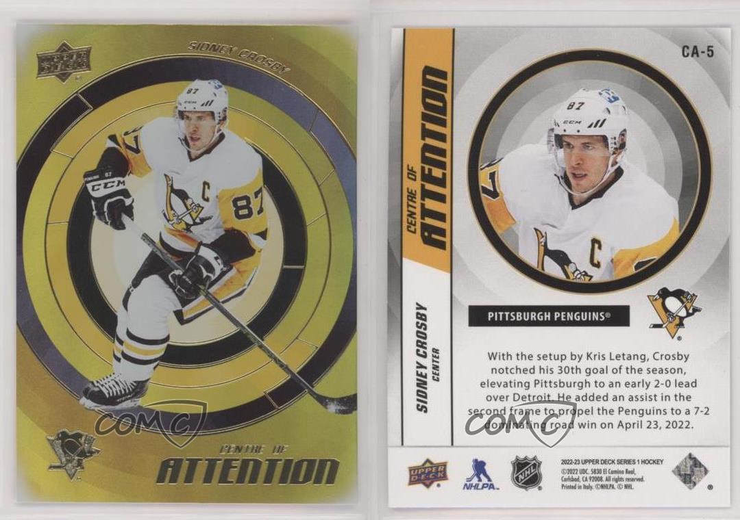 2022-23 Series 1 Centre of Attention #CA-5 Sidney Crosby - Pittsburgh  Penguins!