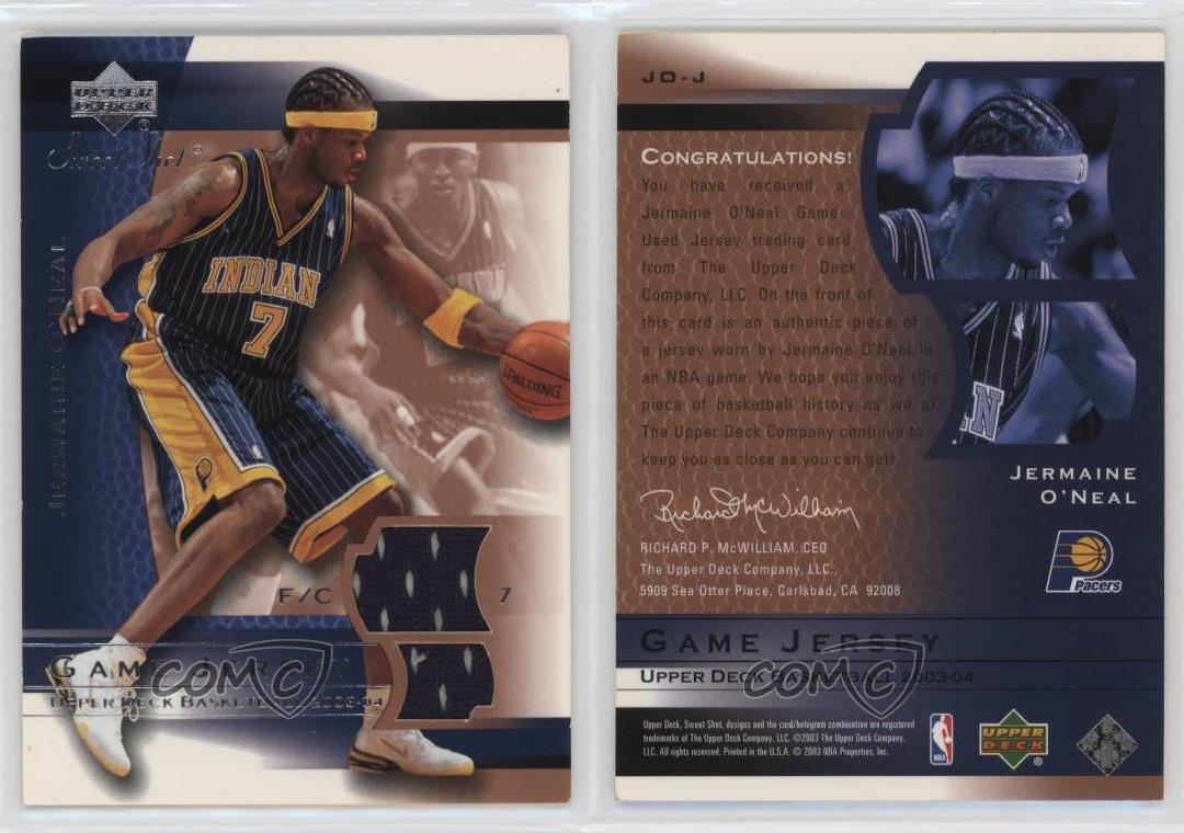 Camiseta deportiva del juego Sweet Shot Upper Deck 2003-04 Jermaine O'Neal #JO-J - Imagen 3 de 4