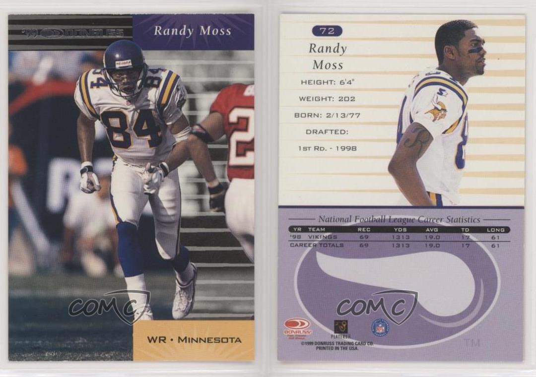 1999 Donruss (A) Randy Moss #72 Minnesota Vikings