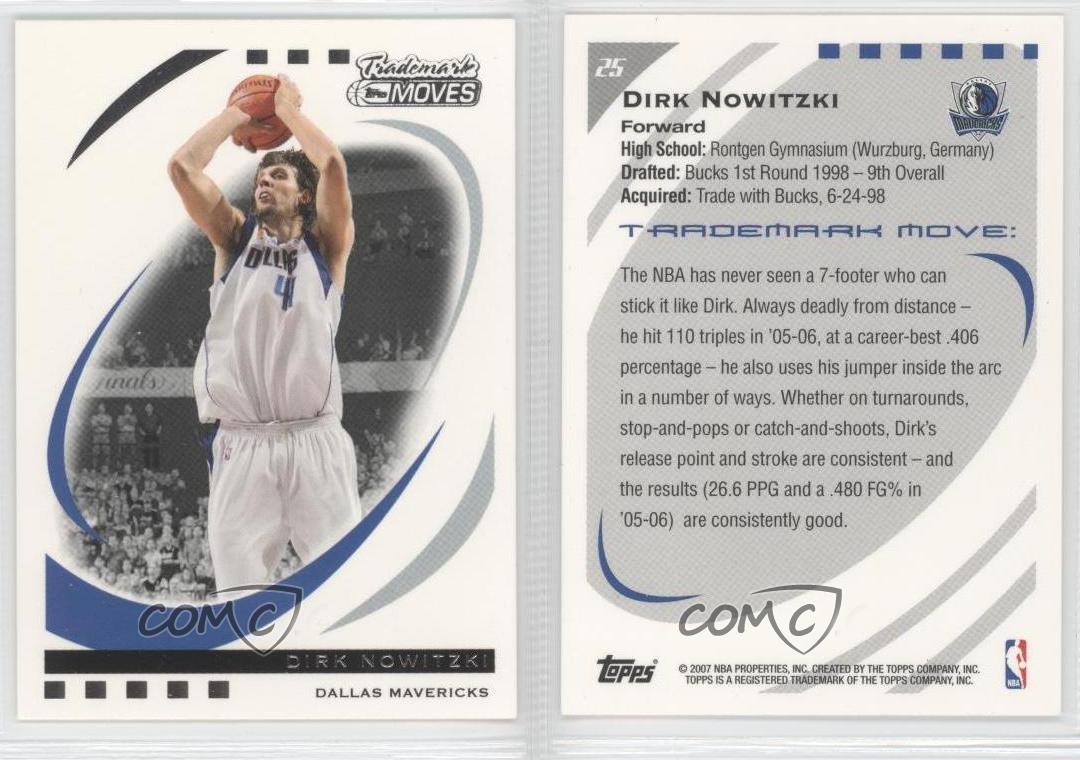 2006-07 Topps Trademark Moves Basketball #25 Dirk Nowitzki 