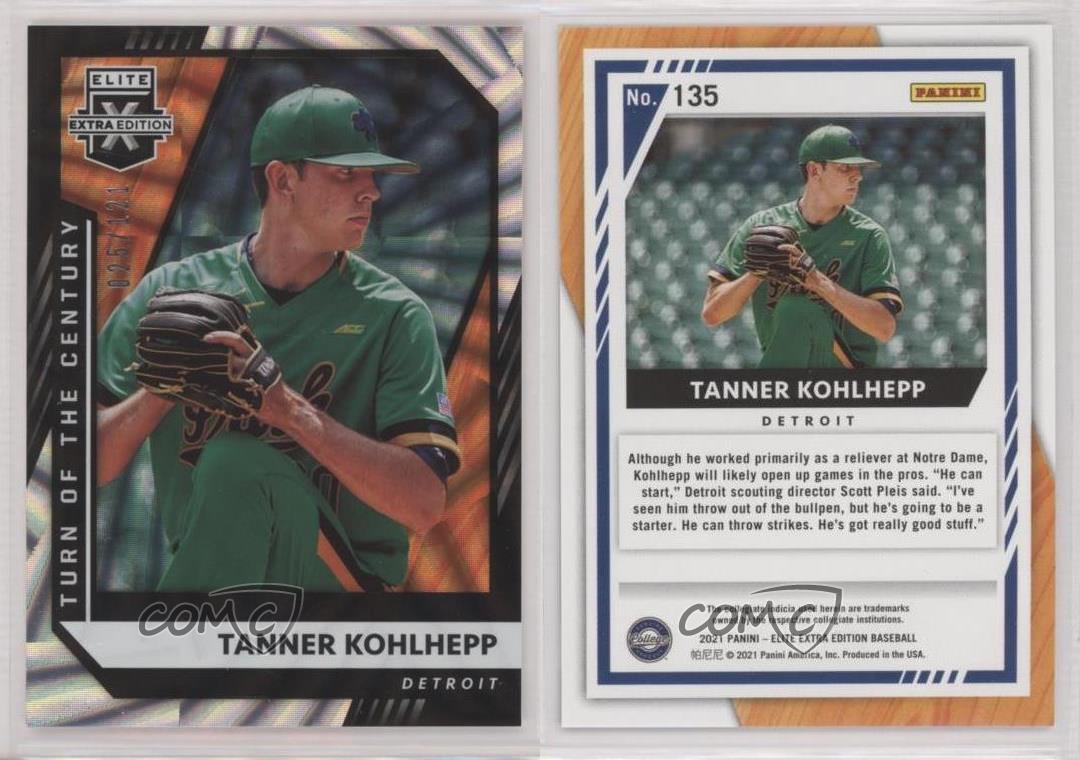 Panini Elite 2021 édition supplémentaire tournant du siècle /121 Tanner outlet Kohlhepp #135