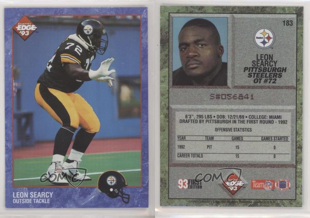 1993 Collector's Edge Leon Searcy #183 - Picture 3 of 4
