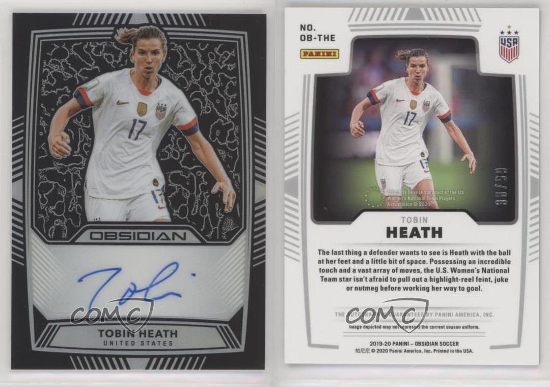 2019-20 Panini Obsidian Obsidian Auto /99 Tobin Heath #OB-THE Auto - Bild 3 von 4