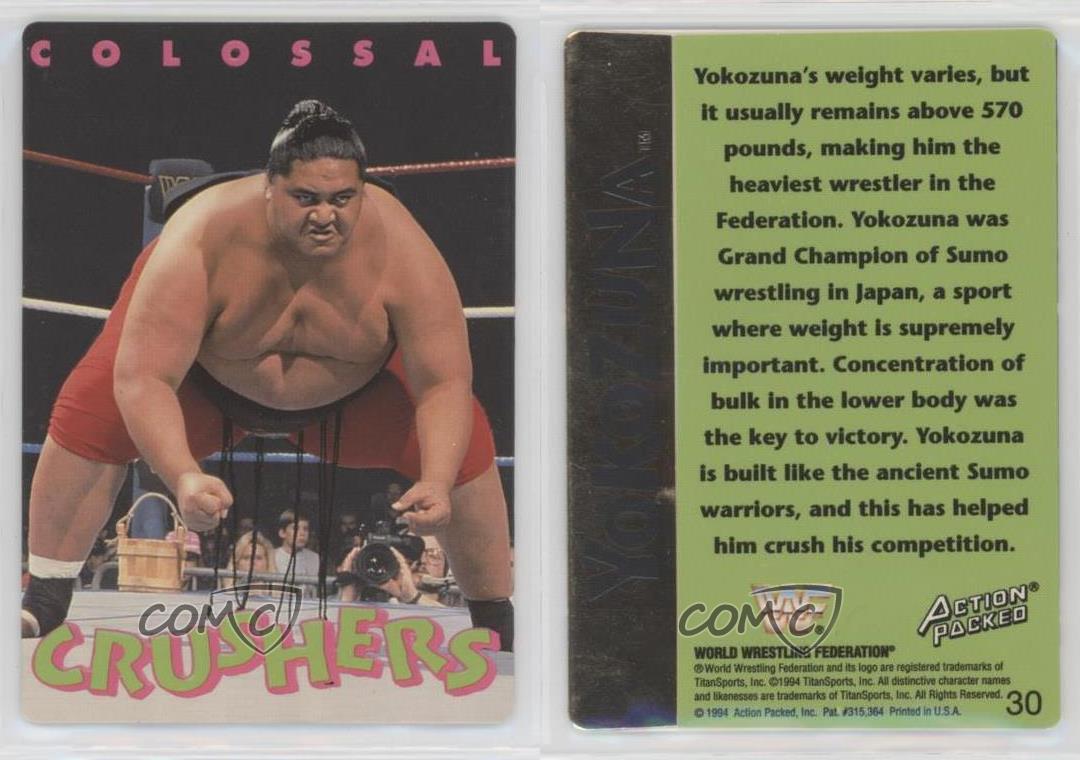 Hasbro Official WWF WWE YOKOZUNA Wrestling Figure 1994 US Red card Japan FedEx 