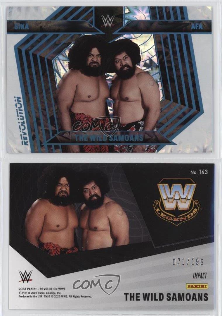2023 Panini Revolution WWE Tag Teams Impact /199 Afa Sika #143 Patch Tag