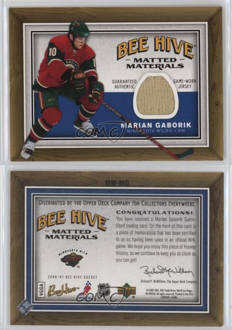 2006-07 Upper Deck Bee Hive Matted Materials Marian Gaborik #MM-MG