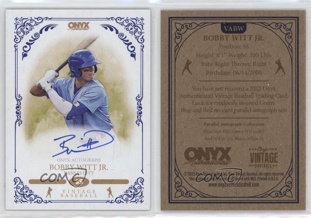 2020 Onyx Vintage Bobby Witt Jr. Red Ink SP Autograph 🔥 /25