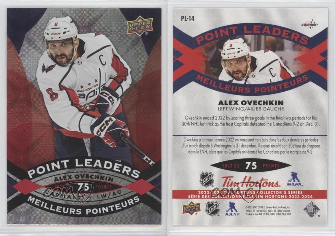 2023-24 Upper Deck Tim Hortons Collector's Series Point Leaders Alex Ovechkin - Bild 4 von 4