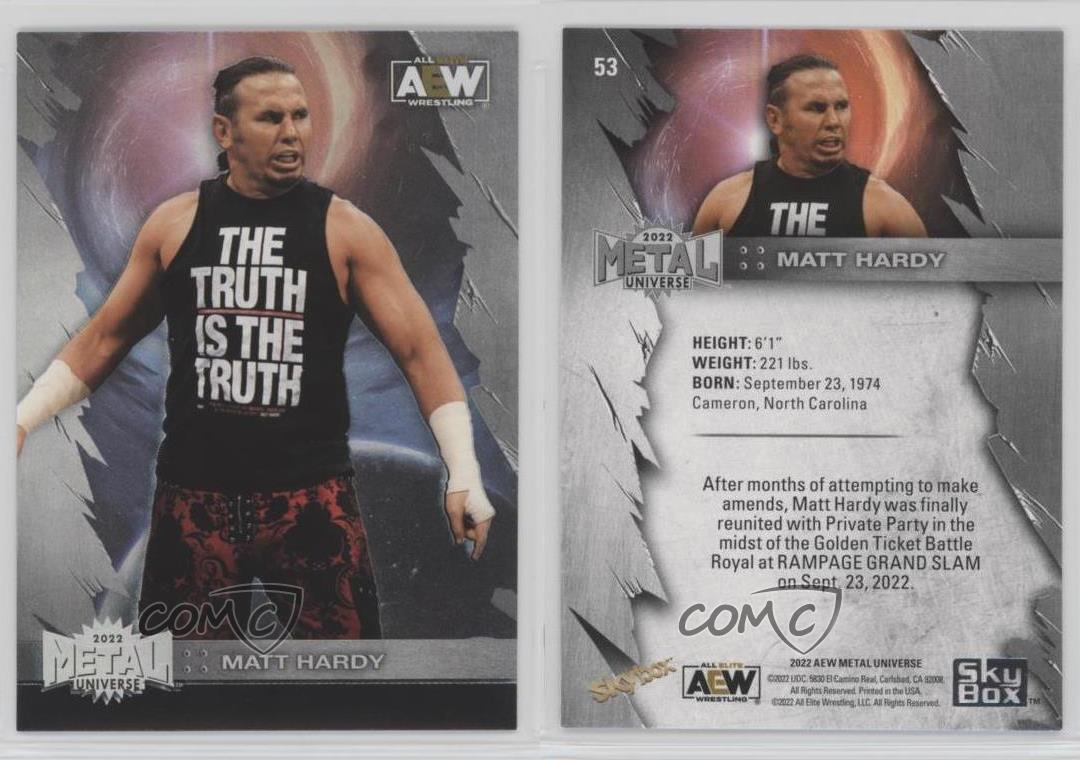 2022 Skybox Metal Universe AEW All Elite Wrestling Spectrum Matt Hardy #53