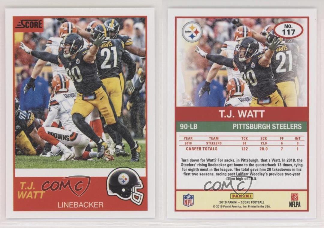 : 2019 Score #117 T.J. Watt Pittsburgh Steelers Football