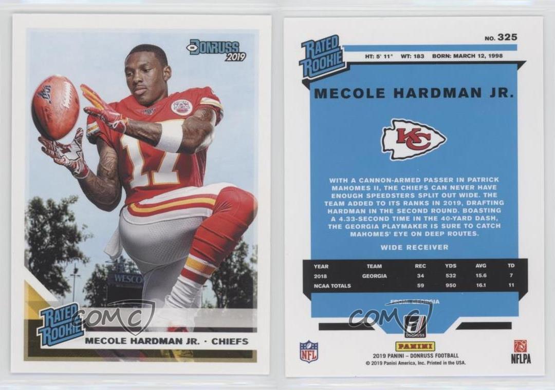 : 2019 Donruss Football #325 Mecole Hardman Jr. RC